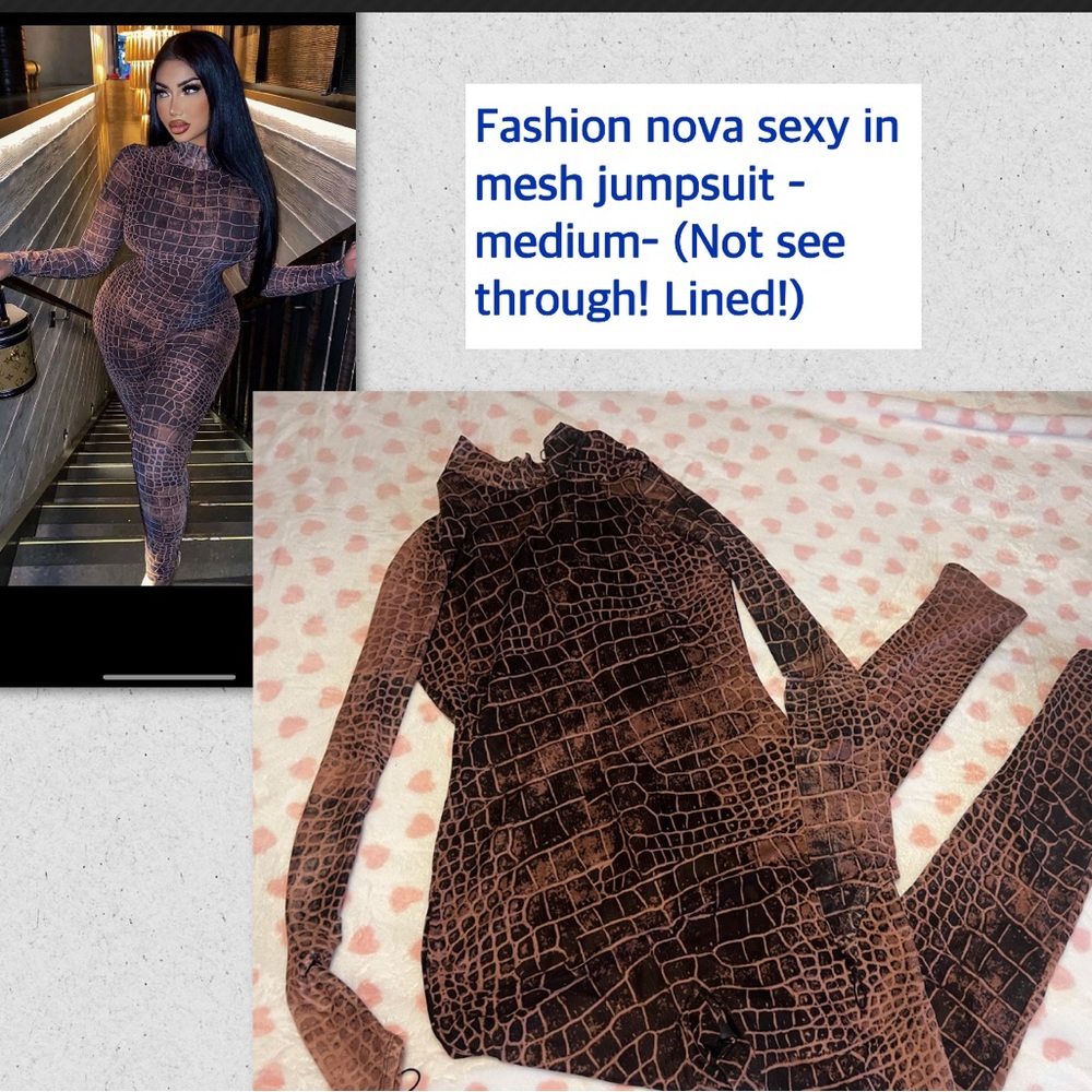 FASHION NOVA SEXY IN SNAKE JUMPSUIT